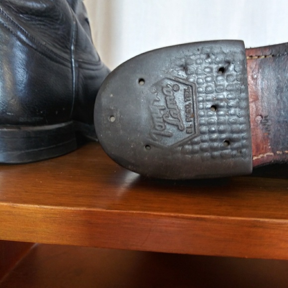 Black Tony Lama Cowboy Boots 5 1/2 - Picture 4 of 7